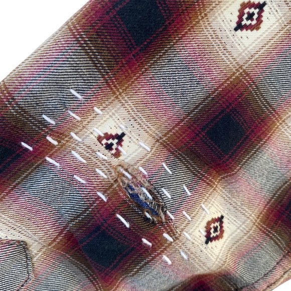 ❤️🔥SOLD❤️🔥3SIXTEEN Plaid Western Woven Brushed Softness Button-Up Men’s - Picture 9 of 9